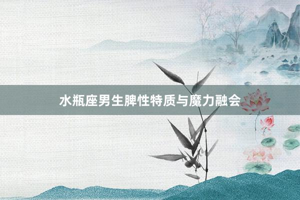 水瓶座男生脾性特质与魔力融会