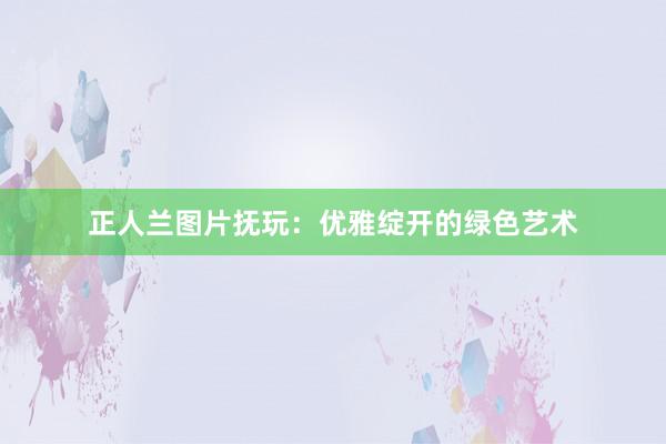 正人兰图片抚玩：优雅绽开的绿色艺术